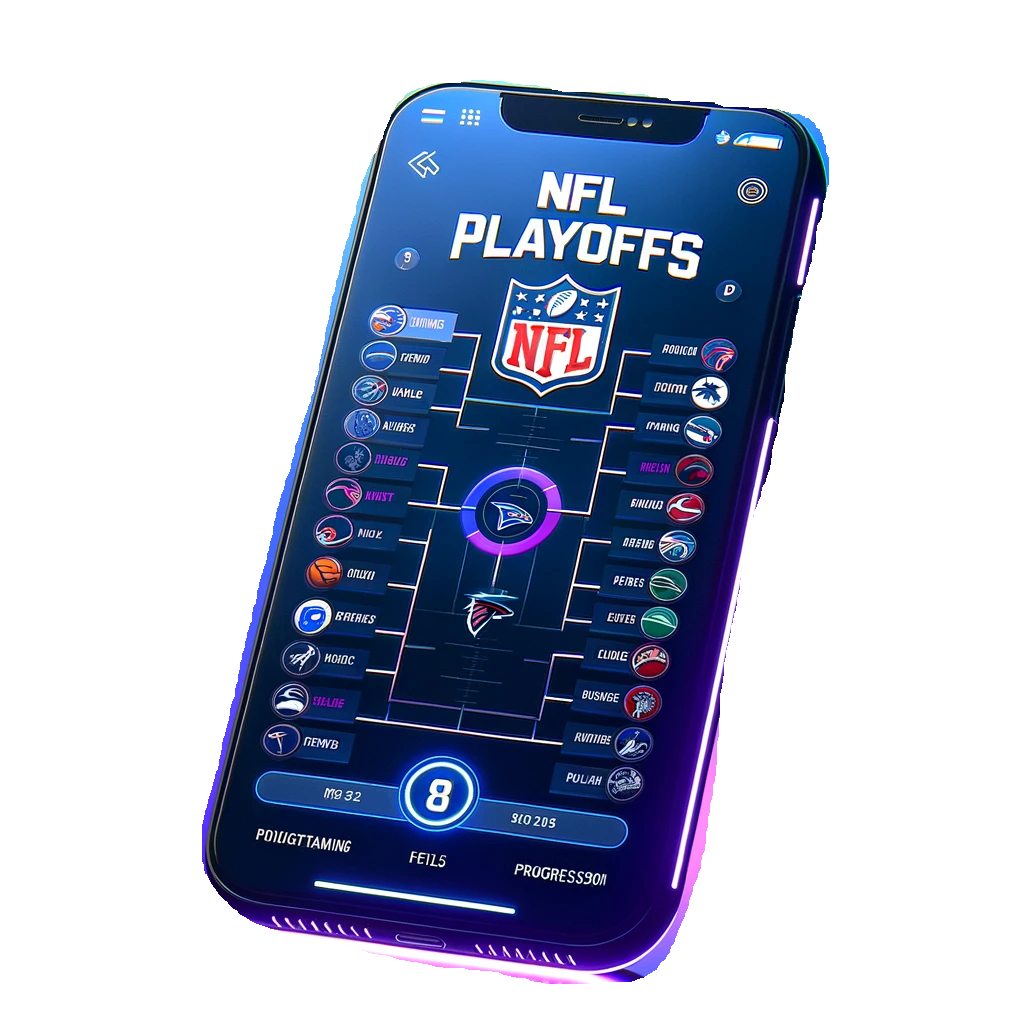 Phone Displaying NFL Bracket